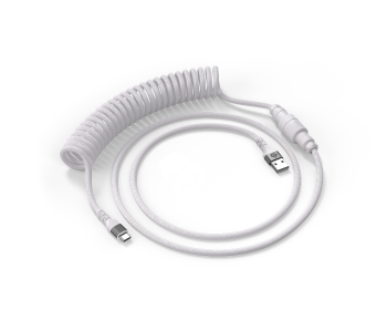 coiled cable: white