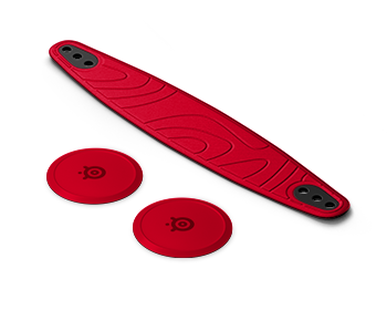 steelseries nova gaming headset booster pack: cherry red