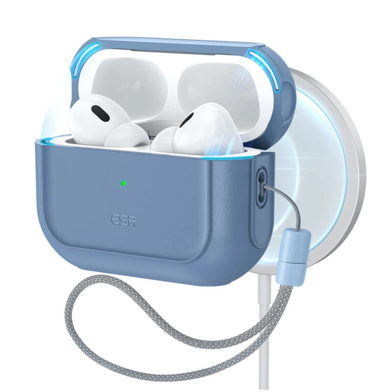 AirPods Pro 3 Orbit Hybrid Magnetic Case - Dark Blue - Dark Blue airpods pro 3 orbit hybrid magnetic case – dark blue – dark blue