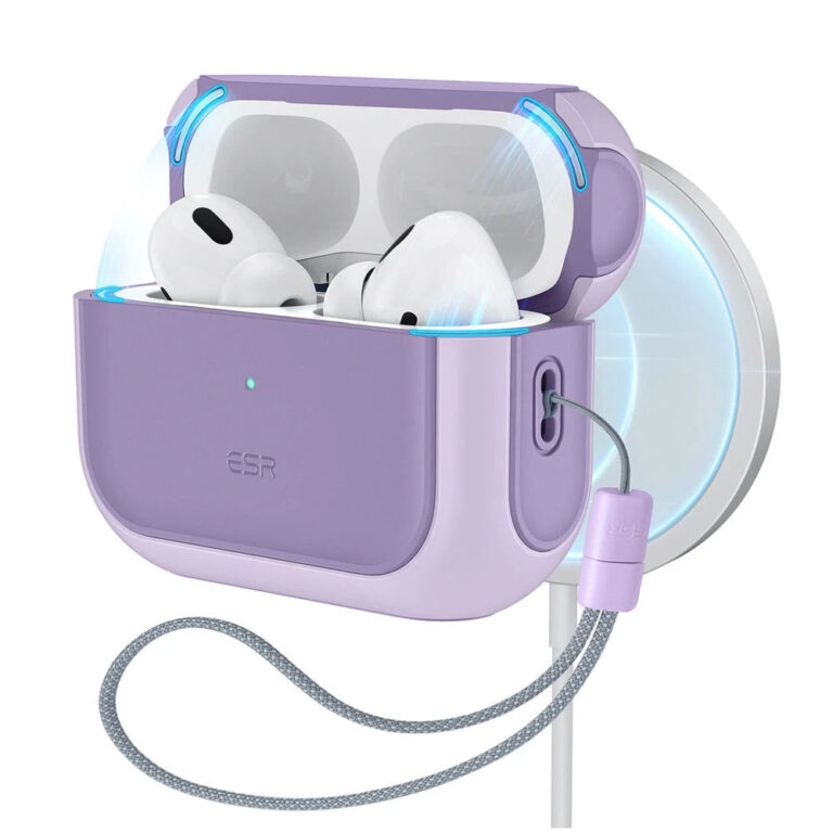 airpods pro 3 orbit hybrid magnetic case – lavender – lavender