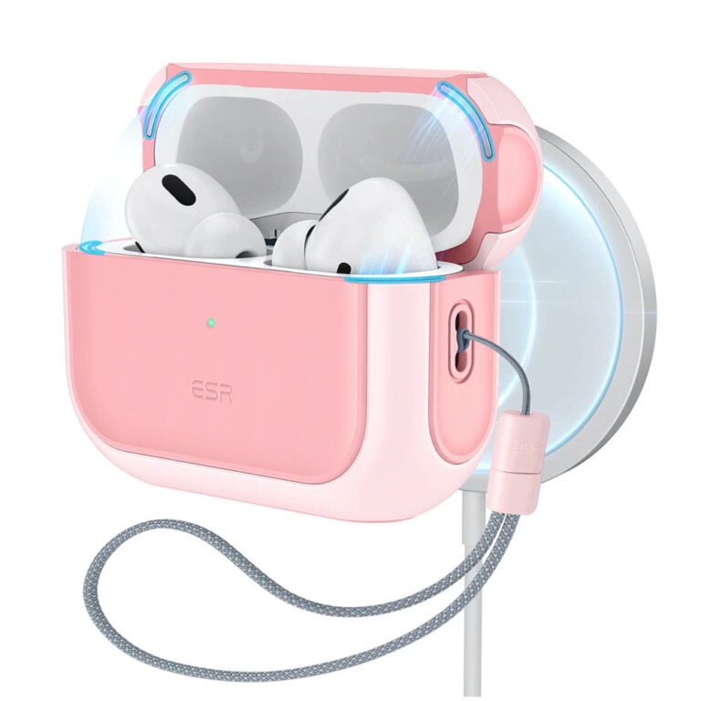 airpods pro 3 orbit hybrid magnetic case – pink – pink