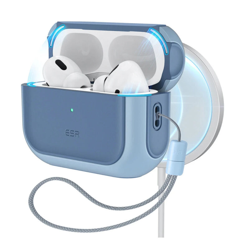 airpods pro 3 orbit hybrid magnetic case – powder blue – powder blue