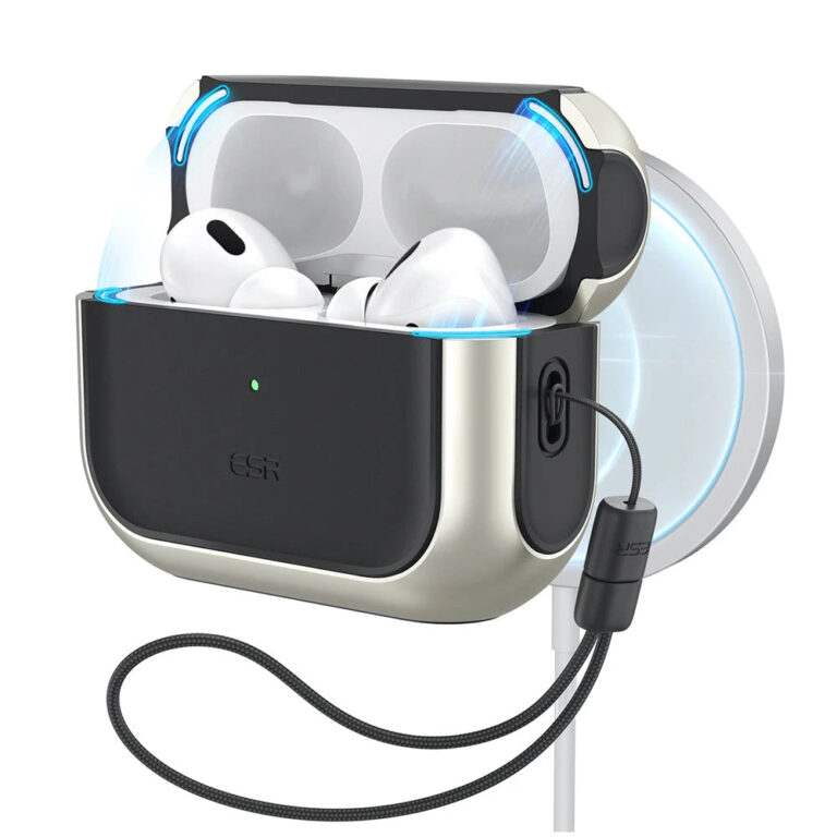 airpods pro 3 orbit hybrid magnetic case – titanium – titanium