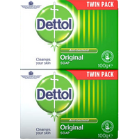 dettol original antibacterial hand soap twin pack – 2 x 100 g