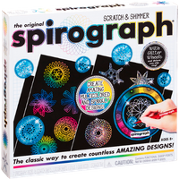 spirograph the original scratch & shimmer drawing set – 28 pieces