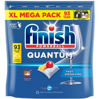 finish quantum lemon sparkle dishwasher tablets – 93 pcs