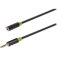 könig stereo audio extension cable black – 2 metres