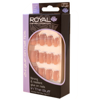 royal artificial nails in the buff – 24 pcs