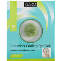 beauty formulas cucumber cooling eye mask – 12 pcs