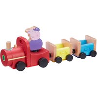 gurli pig wooden train with grandpa pig