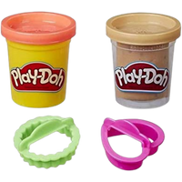 play doh kitchen creations modelling clay – red & brown