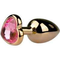 easytoys gold metal pink butt plug – medium