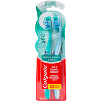 colgate 360° whole mouth clean soft toothbrush – 2 pcs