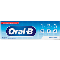 Oral-B 123 Whitening Toothpaste With Active Fluoride - 75 ml oral b 123 whitening toothpaste with active fluoride – 75 ml