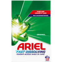 ariel fast dissolving original washing powder – 1250 g