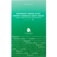 axis y mugwort green vital energy complex sheet face mask – 5 pcs