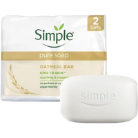 simple kind to skin oatmeal pure soap bar 100 g – 2 pcs