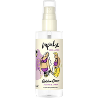 impulse golden grace jasmine & amber long lasting body fragrance mist – 100 ml
