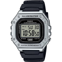 casio w 218hm 7avef illuminator digital sports watch – silver & black