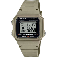 casio w 217h 5avdf illuminator digital watch – khaki green