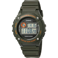 casio w 216h 3bvdf illuminator digital sports watch – green