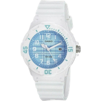 casio lrw 200h 2cvdf lady diver analog sports watch – white & light blue