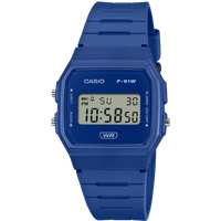 casio timeless f 91wb 2a1ef unisex retro digital resin watch – blue