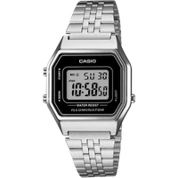 Casio Vintage LA-680WA-1DF Classic Digital Women's Watch - Silver Stainless Steel casio vintage la 680wa 1df classic digital women’s watch – silver stainless steel