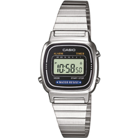 casio vintage mini la670wea 1ef digital women’s watch – silver & black