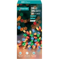 Premier 200 LED Battery Powered Multicolour Light Chain - 20 metres premier 200 led battery powered multicolour light chain – 20 metres