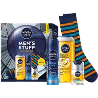nivea men men’s stuff skincare gift set with socks
