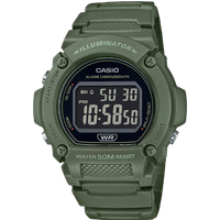 casio w 219hc 3bvdf illuminator digital sports watch – army green