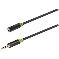 König Stereo Audio Extension Cable Black - 1 metre könig stereo audio extension cable black – 1 metre
