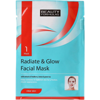 beauty formulas radiate & glow face mask
