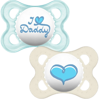mam style pacifier i love daddy blue – 2 pcs