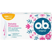 o.b original normal tampons with curved grooves – 16 pcs