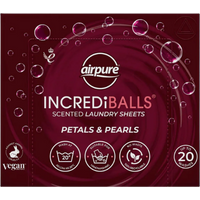 airpure incrediballs petals & pearls scented laundry sheets – 20 pcs