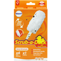 airpure scrub a duck 360° magic duster starter kit with 4 dusting refills & 1 handle