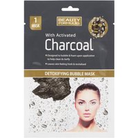 beauty formulas charcoal detoxifying bubble face mask 1 piece.
