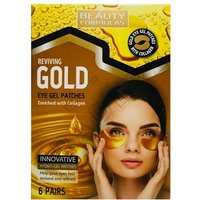 beauty formulas gold gel eye mask – 6 pairs