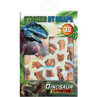 grafix 3d dinosaur expedition shape sticker set – assorted