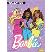 barbie pinta y pega activity notebook with stickers