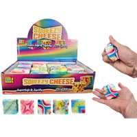 squishy cheese slow rise printed squeeze toy – 4.5 × 4.5 cm