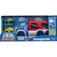 teamsterz tiny transporter with 2 soft touch cars