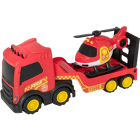 Teamsterz Chunky Trucks Fire Transporter with Helicopter teamsterz chunky trucks fire transporter with helicopter