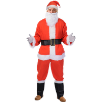 santa costume deluxe – 9 pieces