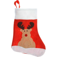 holly jolly christmas christmas sock with reindeer – 35cm