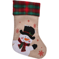 holly jolly christmas christmas sock with snowman – 42cm