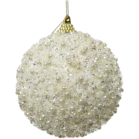 decoris christmas bauble foam white