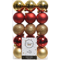 decoris shatterproof christmas baubles – 30 pcs